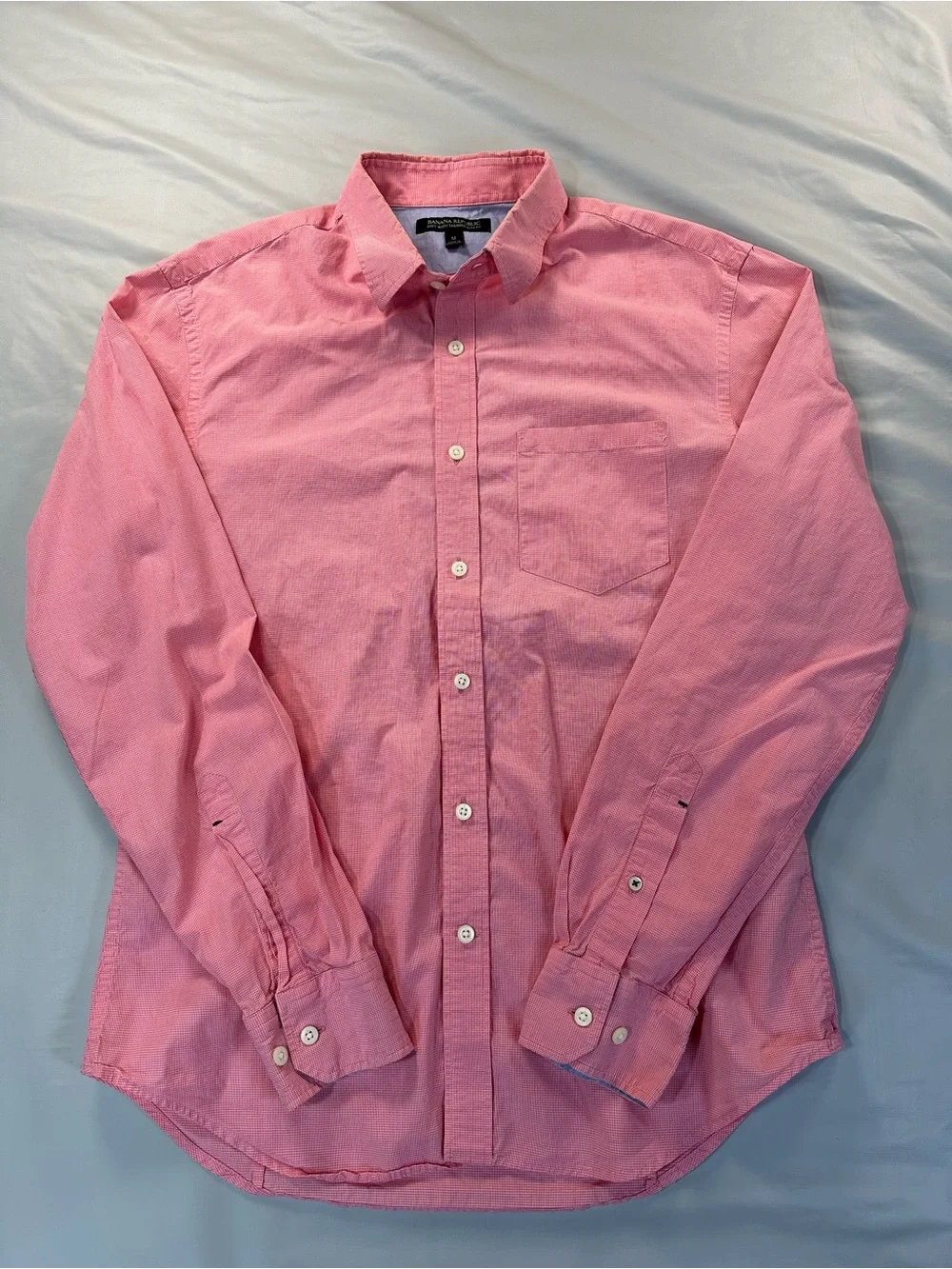 Banana Republic Pink Long-Sleeve Button-Down Shirt